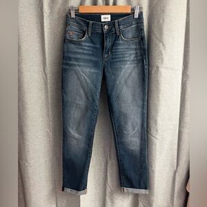 Hudson NataliJeans Mid-Rise Skinny Jeans in Dark Blue